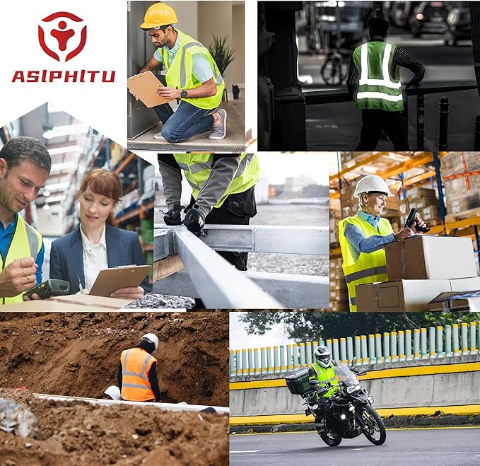 Reflective Safety Vest for Men Women Construction Vest Meet ANSI/ISEA Standard - Large - Image 5