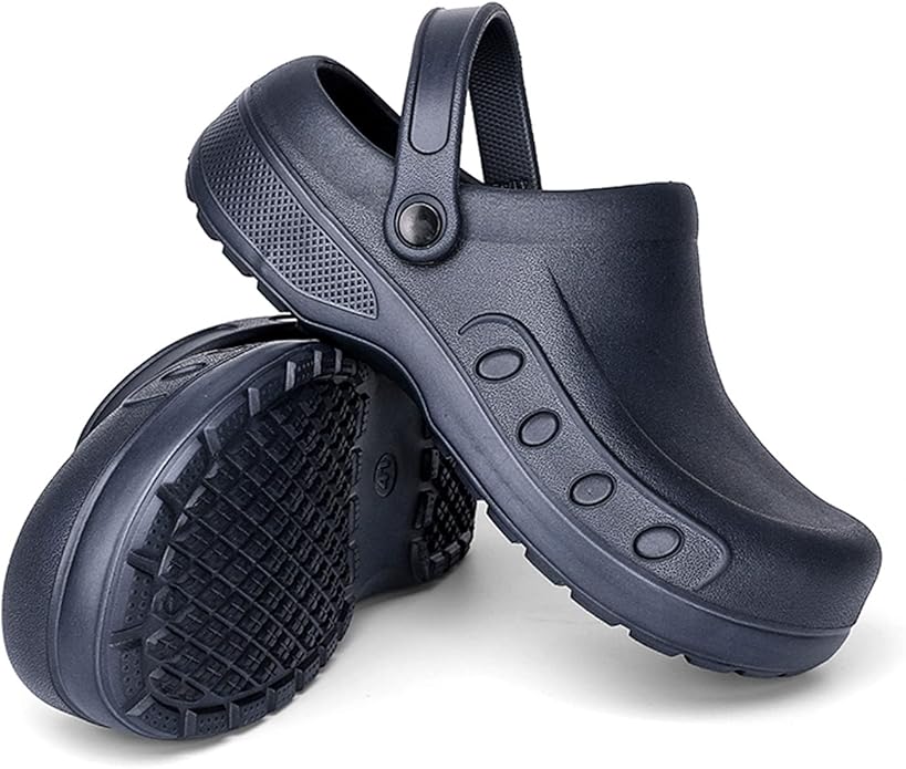 Men Chef Clogs Slip Resistant Garden Clogs with Arch Support Safety Nursing Shoes Work Shoes Water Oil Resistant for Men Food Service - Image 7